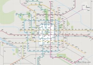 Beijing City Rail Map for train and public transportation  - Overview