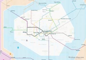 Hamburg City Rail Map for train and public transportation - Farezone