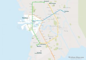 Manila City Rail Map for train and public transportation  - Overview