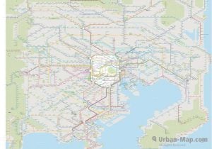 Tokyo City Rail Map for train and public transportation  - Overview