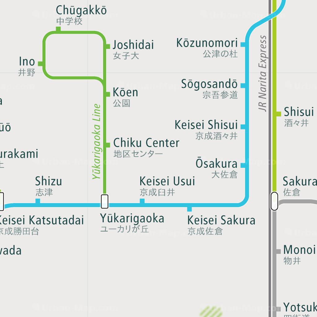 Chiba Rail Map City Train Route Map Your Offline Travel Guide