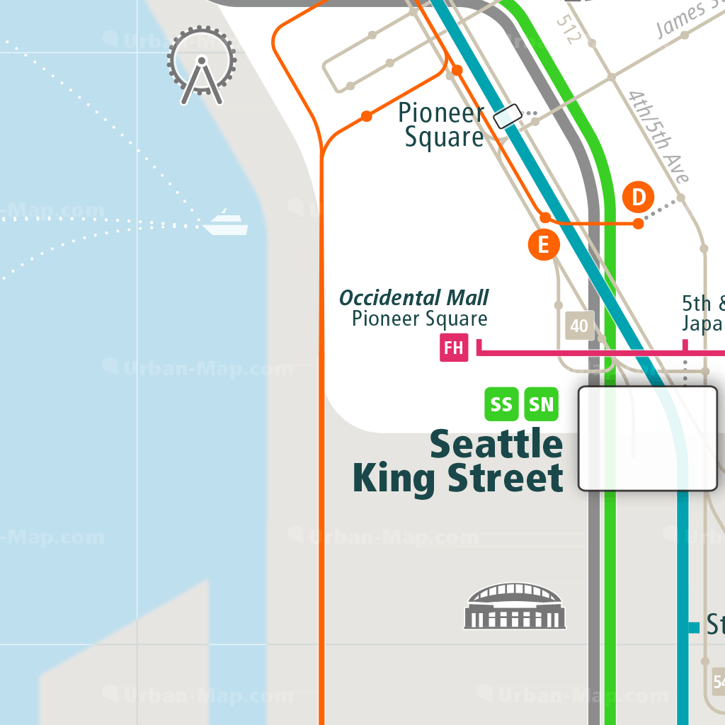 Seattle Rail Map City Train Route Map Your Offline Travel Guide