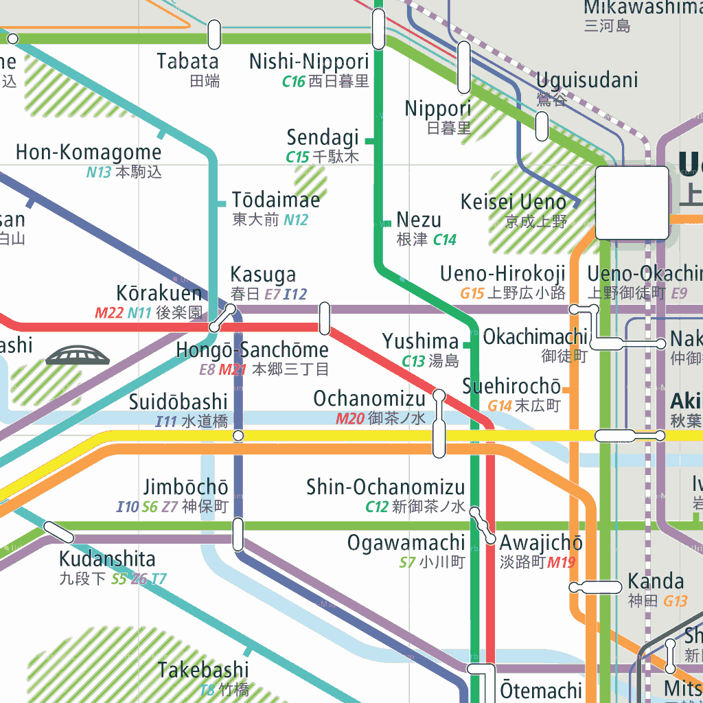 belegd broodje Ik zie je morgen Vermelding Tokyo Rail Map - City train route map, your offline travel guide