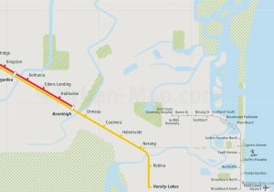Brisbane City Rail Map for train and public transportation  - Gold Coast
