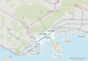 Kobe City Rail Map for train and public transportation  - Overview
