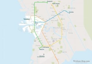 Manila City Rail Map for train and public transportation  - Overview