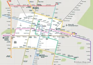 Mexico City Rail Map for train and public transportation  - Overview