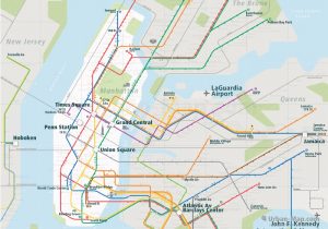 NewYork City Rail Map for train and public transportation  - Overview