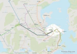 Rio City Rail Map for train and public transportation  - Overview