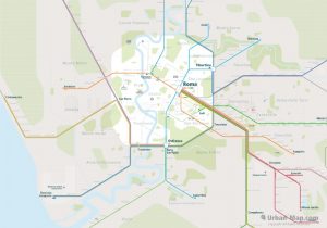 Rome City Rail Map for train and public transportation - Overview