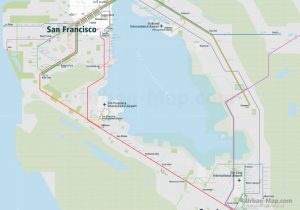 SanFrancisco City Rail Map for train and public transportation  - Overview
