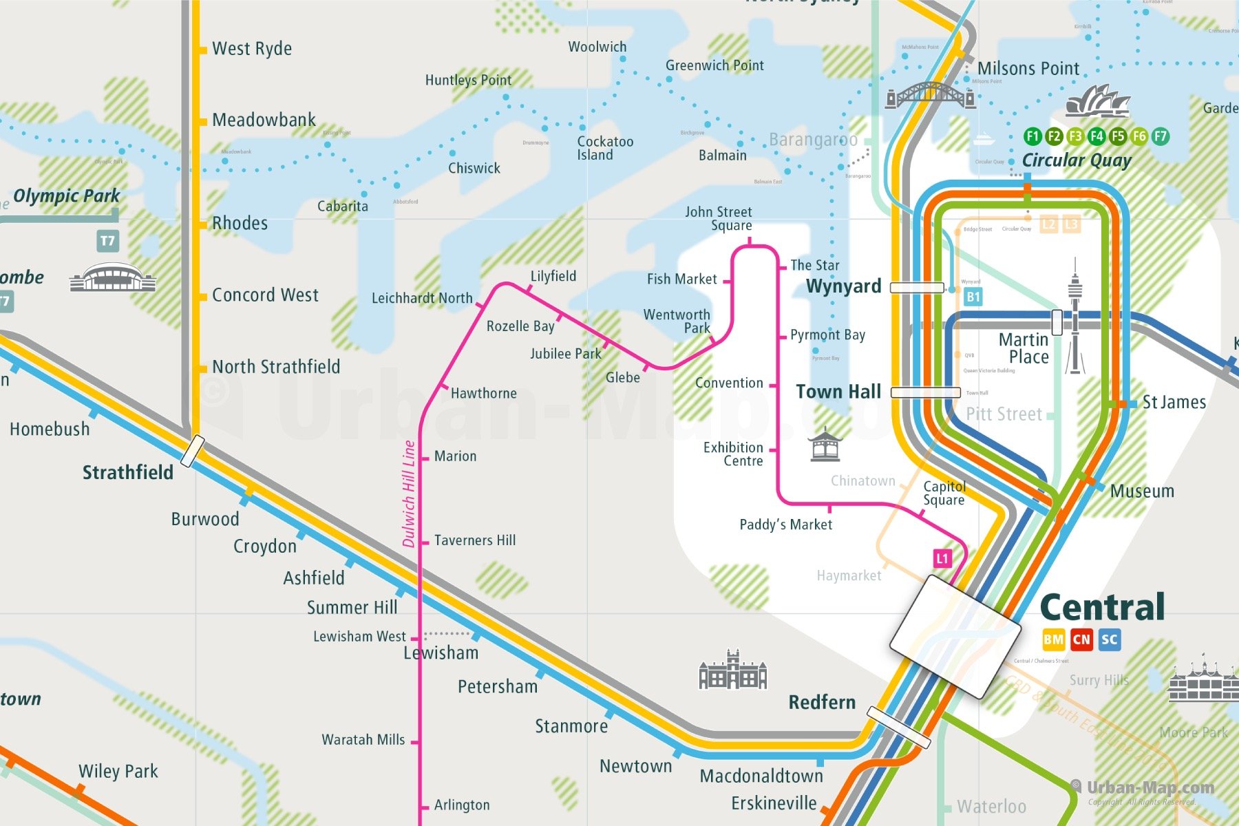 Sydney Monorail Map